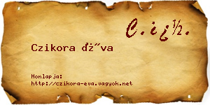 Czikora Éva névjegykártya