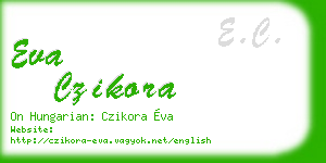 eva czikora business card