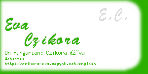 eva czikora business card